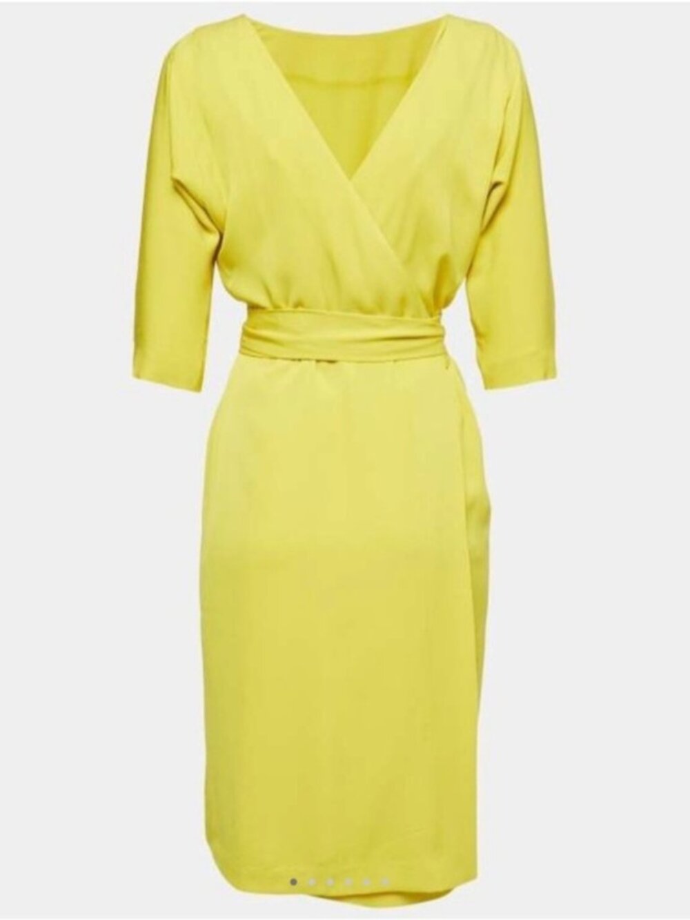 Diane von Furstenberg Shannon Silk Two-Way Wrap Dress Yellow Size 4